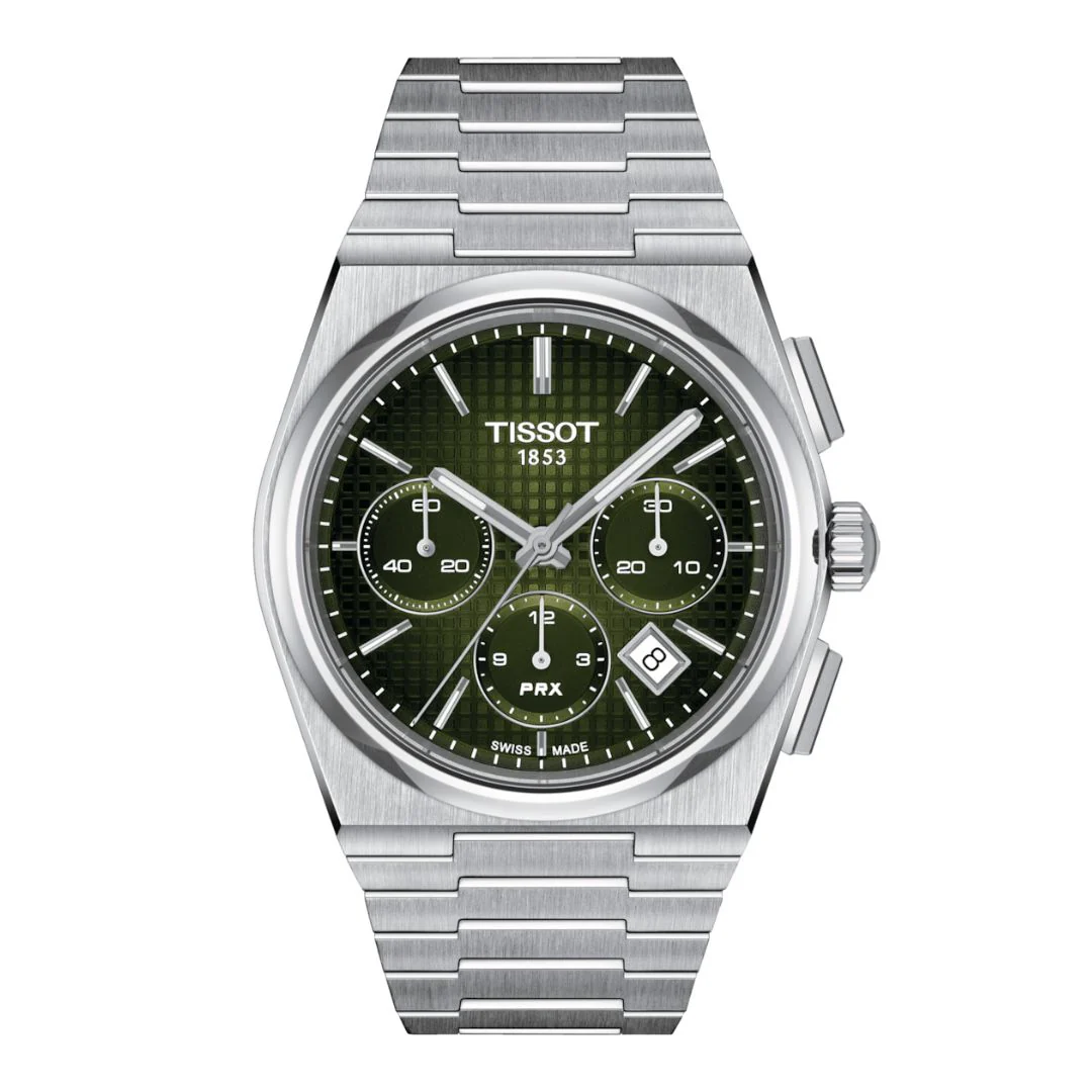 PRX Automatic Chrono 42MM Olive Green Waffle Watch –