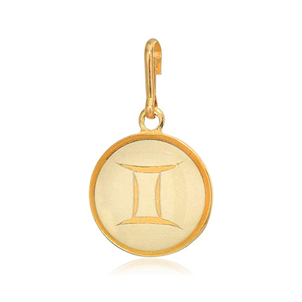 Gemini Zodiac Golden Pendant –