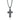 Gun IP Steel Black Cross Necklace - SHOPKURY.COM