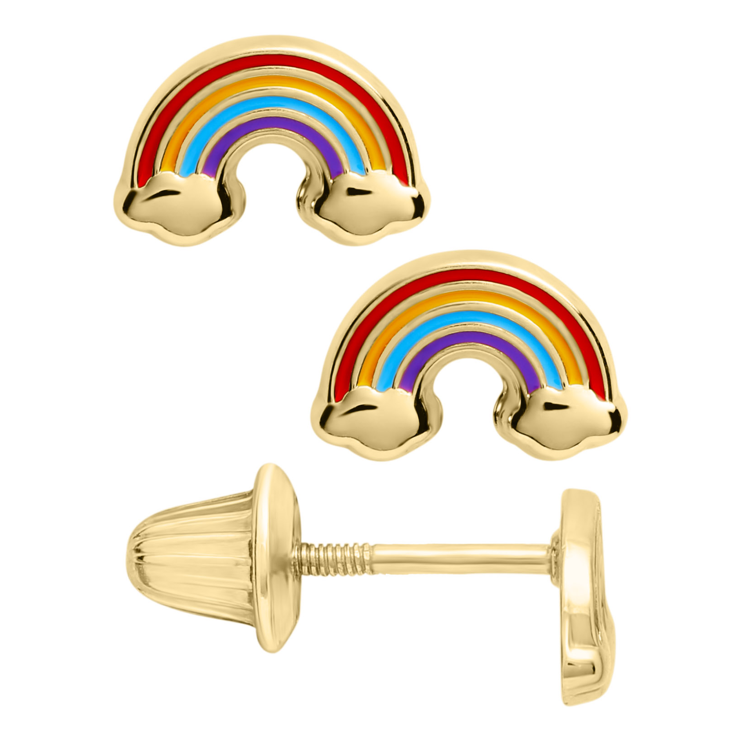 Colorful Rainbow Kids Stud Earrings - SHOPKURY.COM