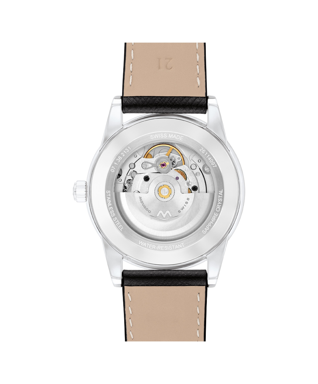 Museum Black Leather 40MM Watch by MOVADO