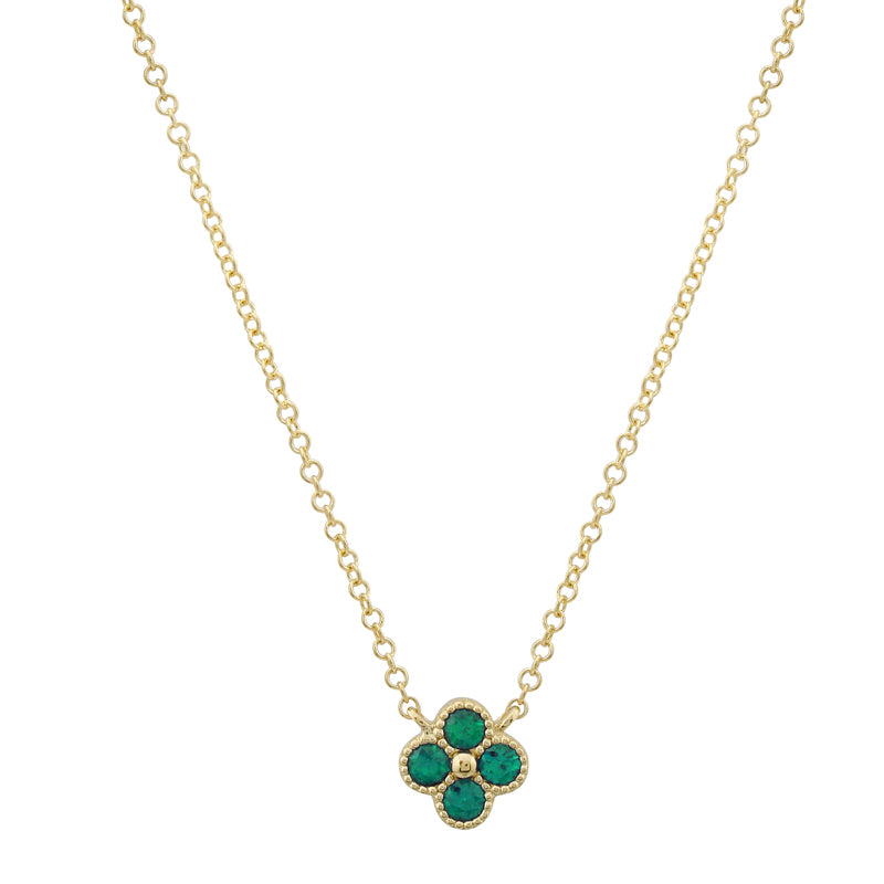 Clover Emerald Necklace - SHOPKURY.COM