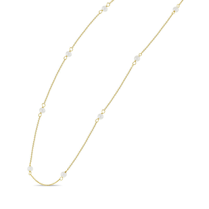 Kids Pearl Stations Gold Necklace - SHOPKURY.COM
