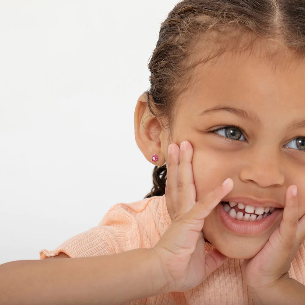 Fuschia Flower Kids Earrings - SHOPKURY.COM