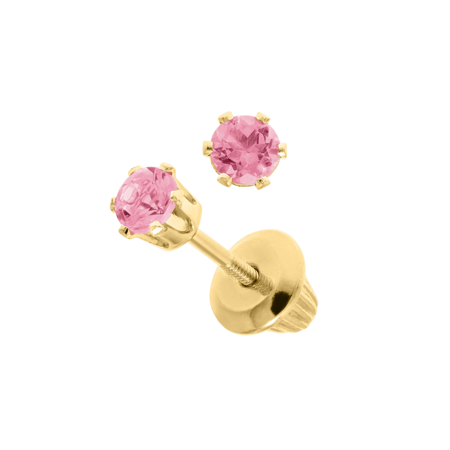 Pink Tourmaline Stud Earrings - SHOPKURY.COM