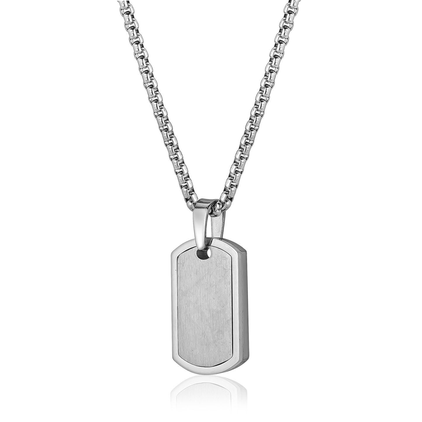 Dogtag Box Chain Steel Necklace - SHOPKURY.COM