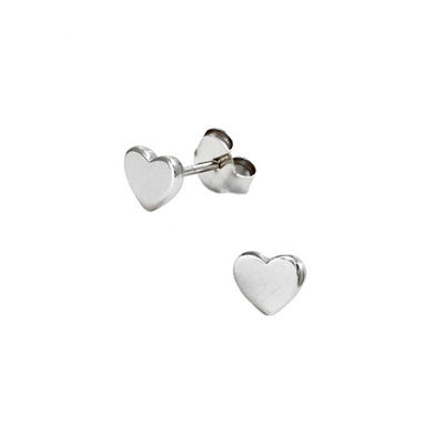 Heart Flat Stud Earrings - SHOPKURY.COM