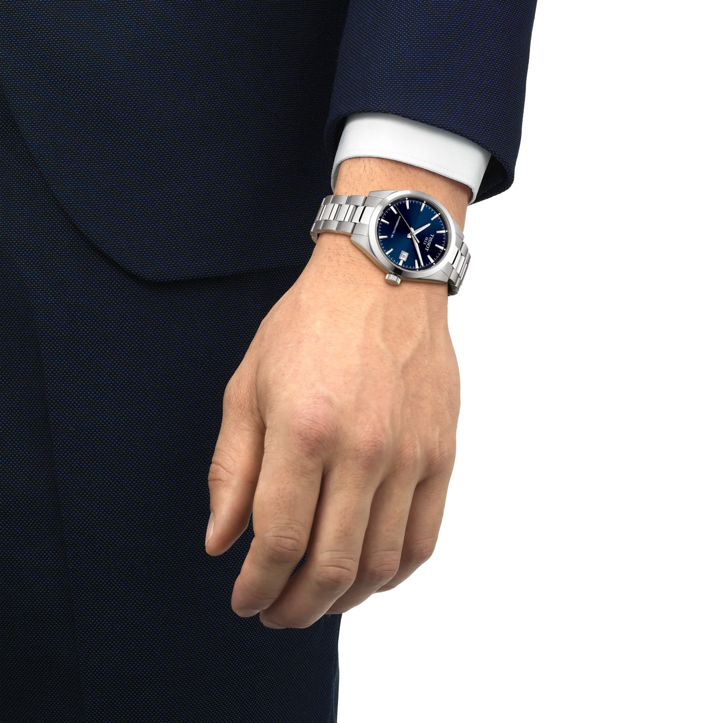 Gentleman Powermatic 38mm Watch with Blue Dial by TISSOT