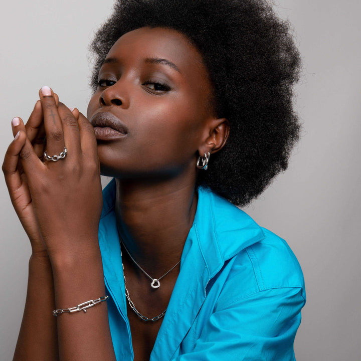 Paperclip Mini Link Silver Bracelet - SHOPKURY.COM