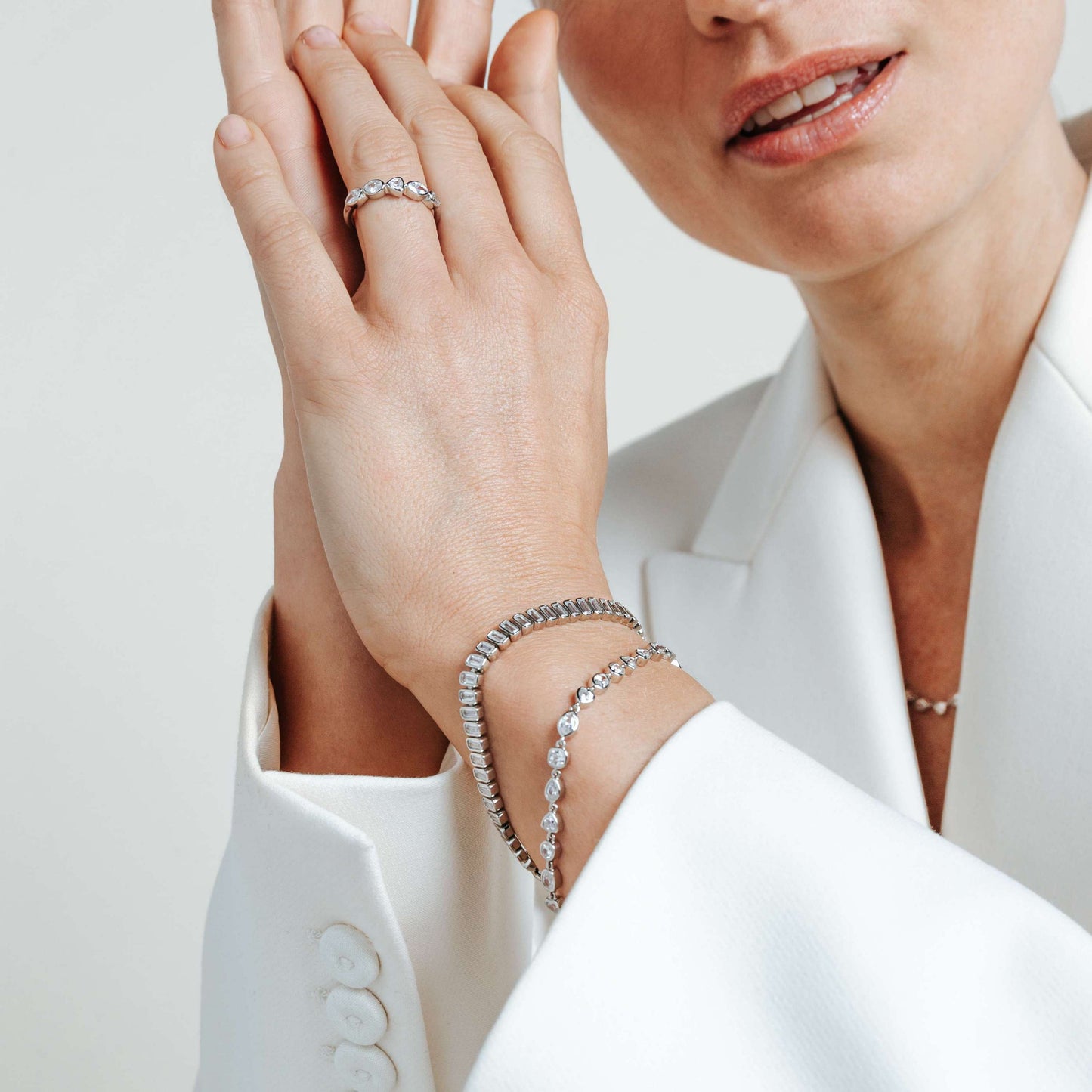 Multi Shape Zirconia Tennis Bracelet - SHOPKURY.COM