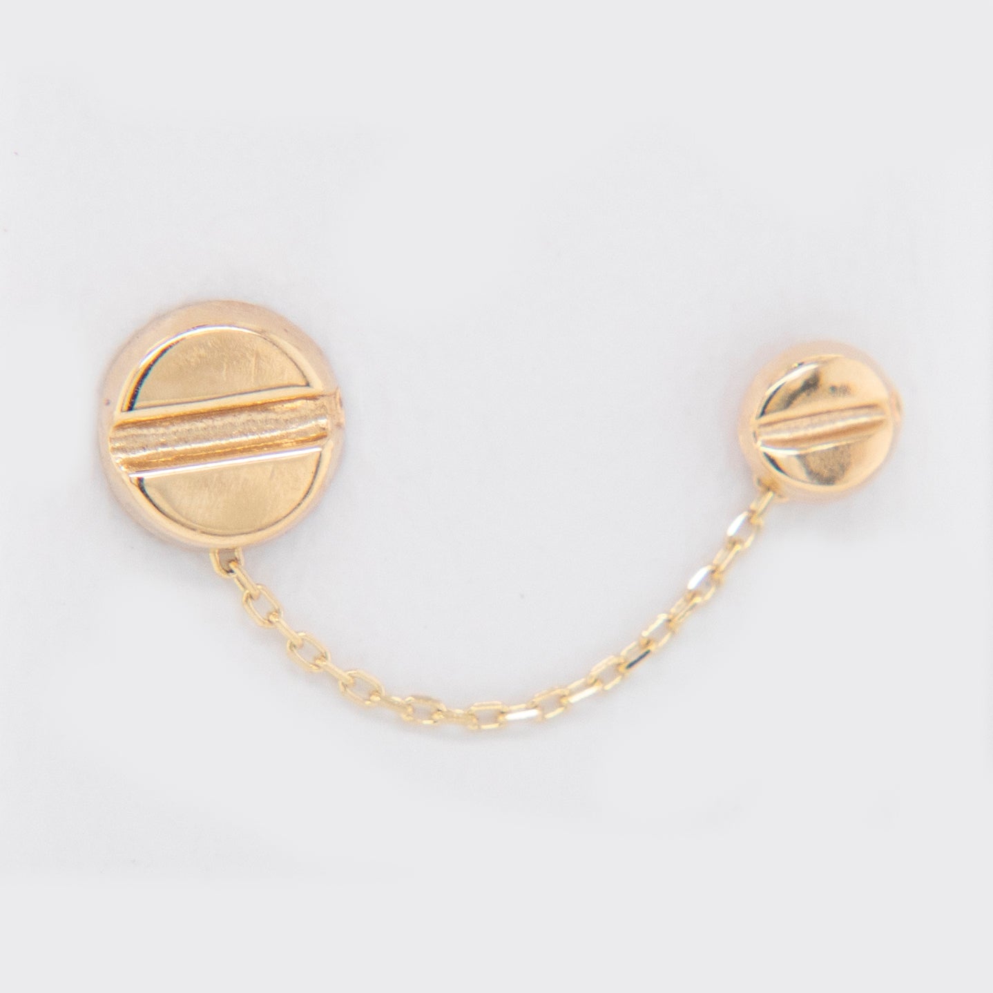 Double Stud Nail with Chain Earrings - SHOPKURY.COM