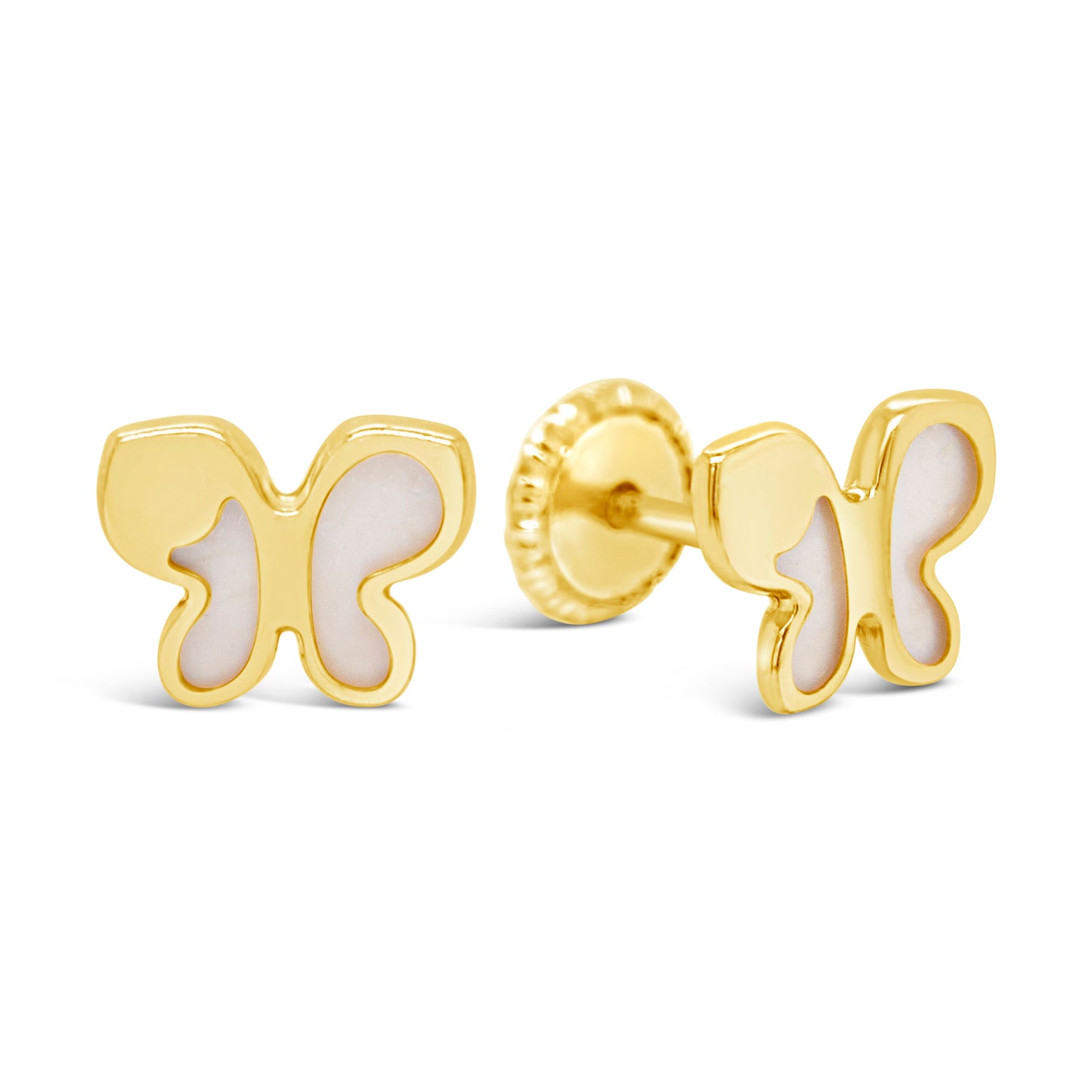 Mother Pearl Butterfly Stud Earrings - SHOPKURY.COM