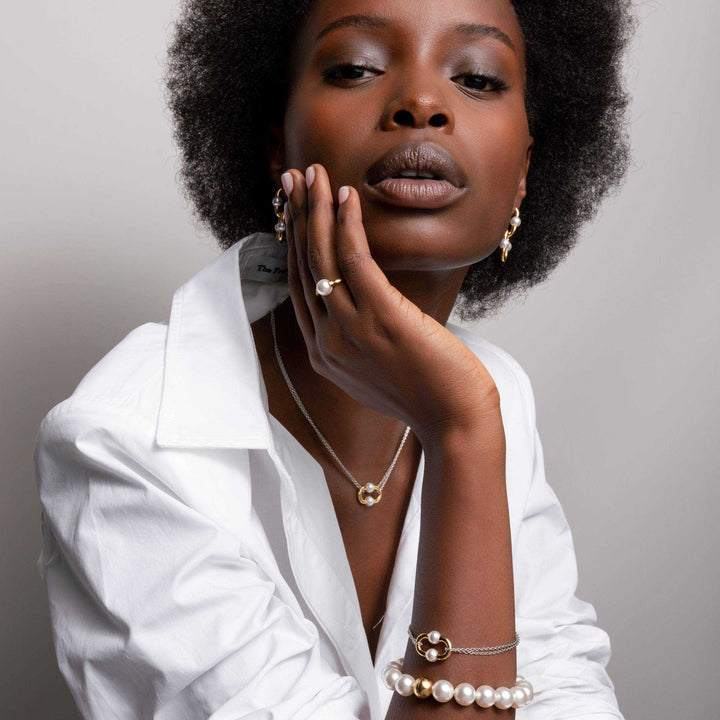 Bead Hardware Pearl Necklace - SHOPKURY.COM