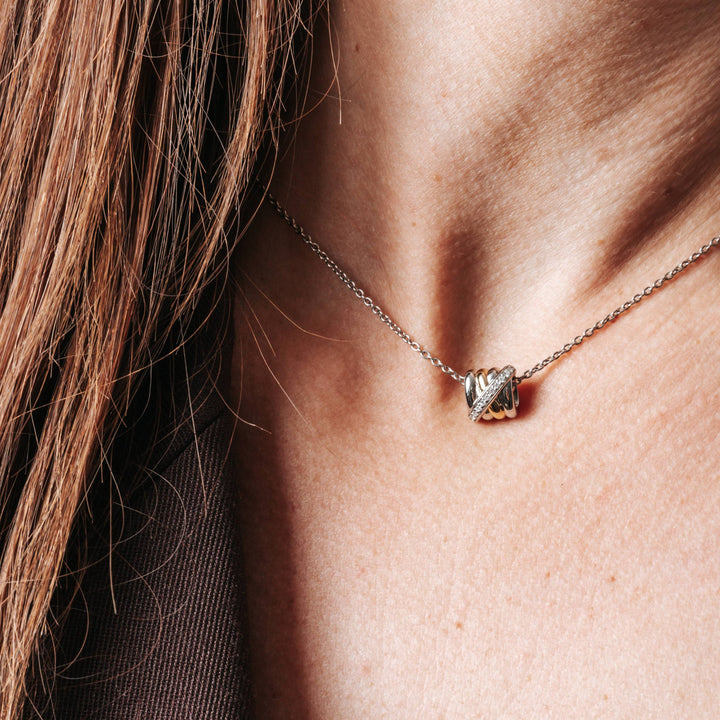 Entwined Two Tone Necklace - SHOPKURY.COM