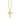 Yellow Steel Zirconia Cross Necklace - SHOPKURY.COM
