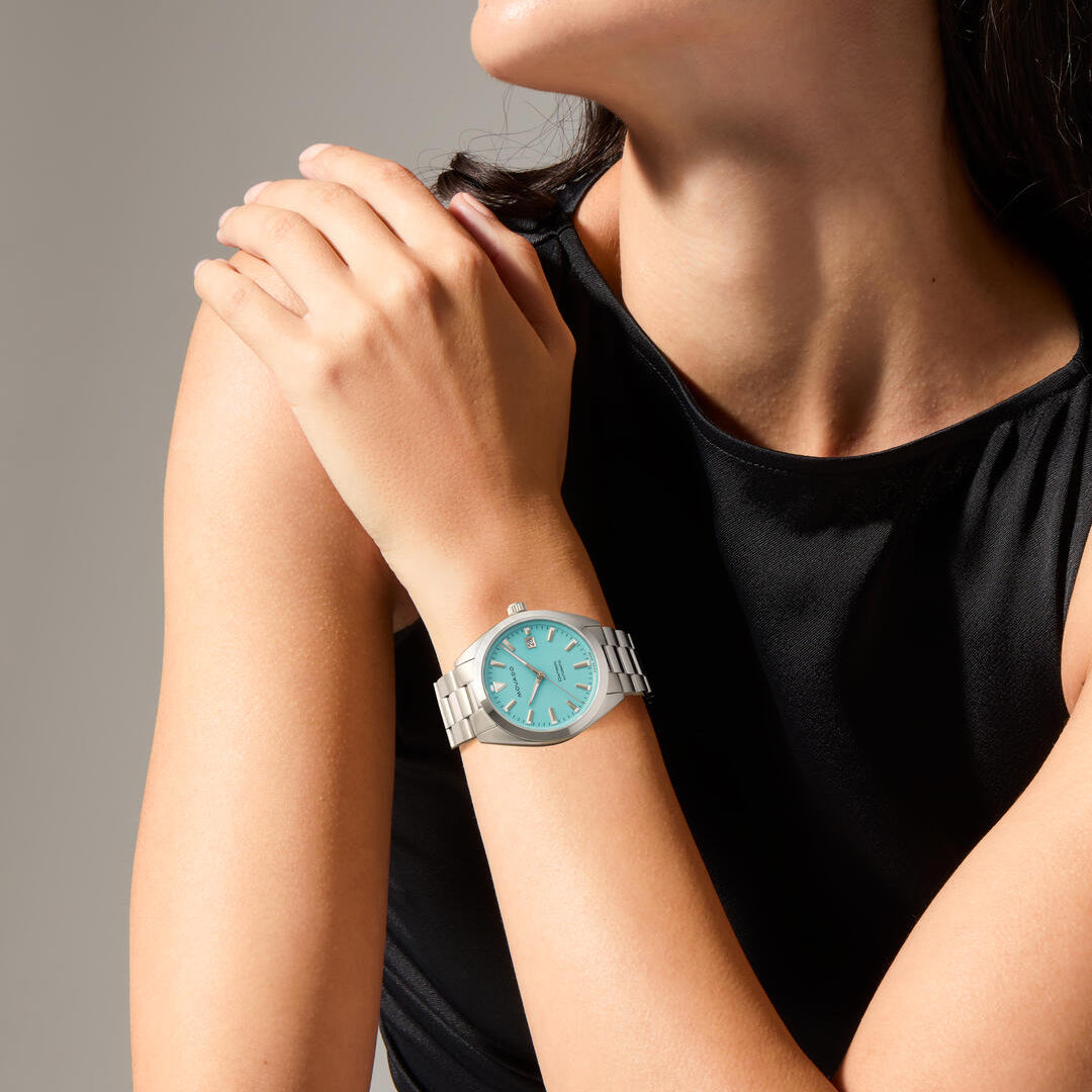 Heritage Datron Light Blue 40mm Automatic Watch by MOVADO