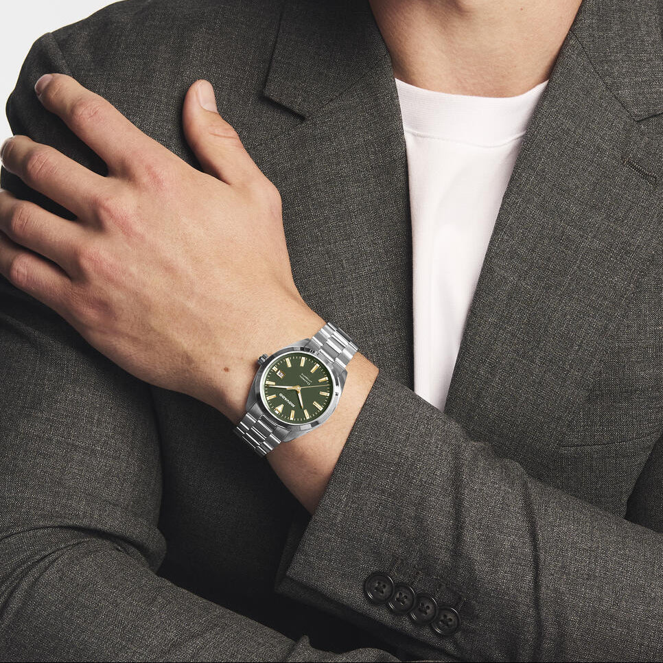 Heritage Datron Golden Accents Green 40MM Watch by MOVADO