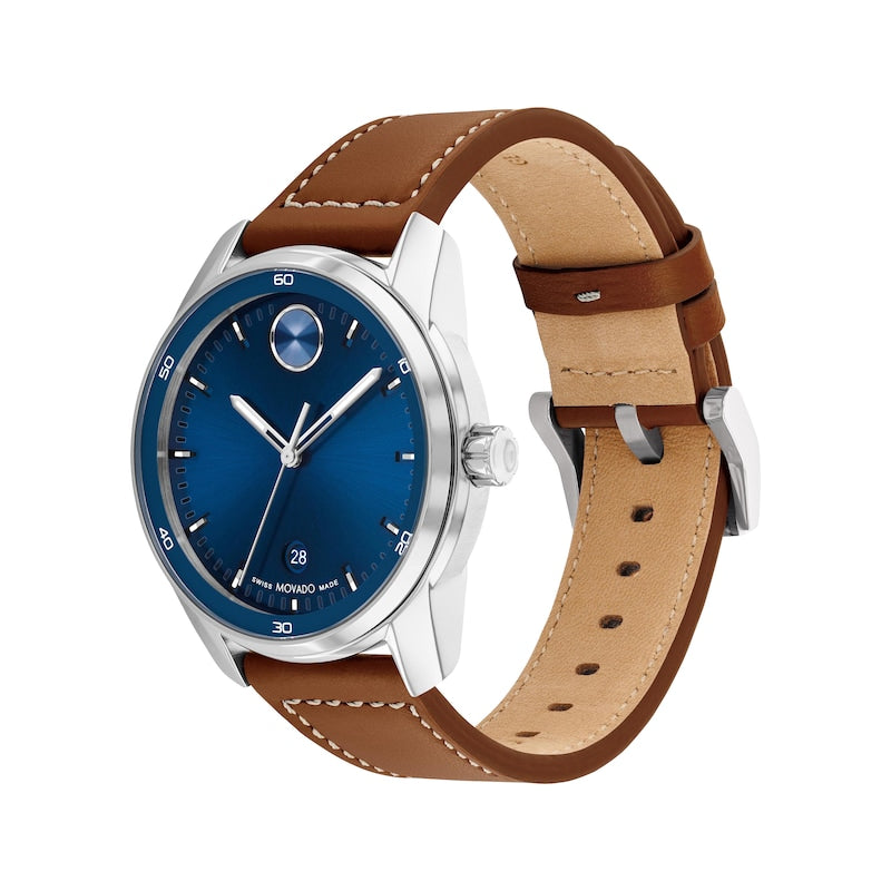 Bold 42MM Blue/Brown Leather - SHOPKURY.COM