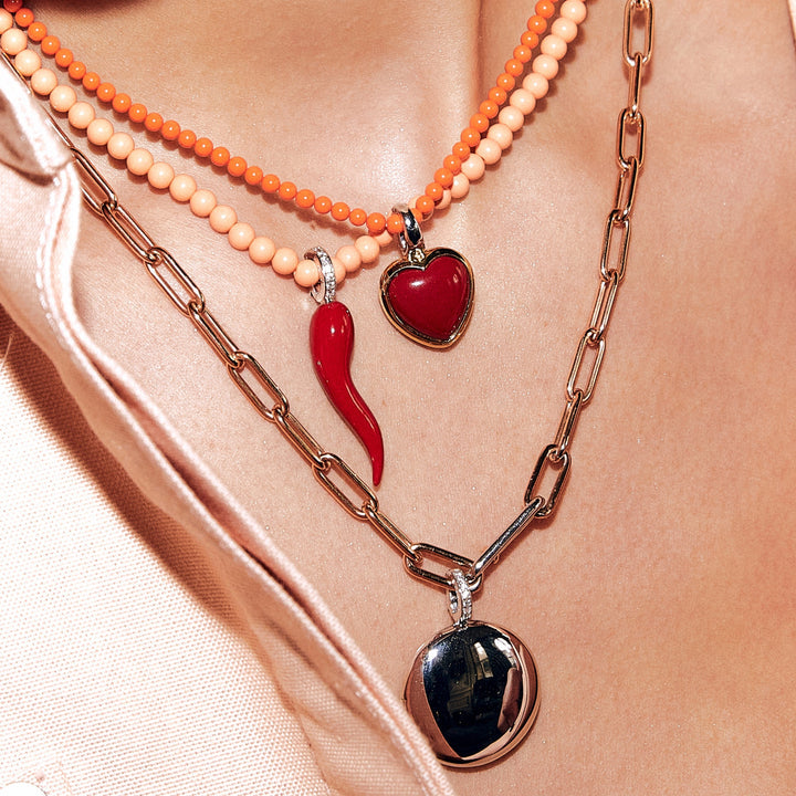 Radiant Pink Coral 4mm Bead Necklace - SHOPKURY.COM