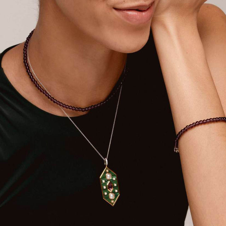 Radiant Violet 4MM Bead Necklace - SHOPKURY.COM