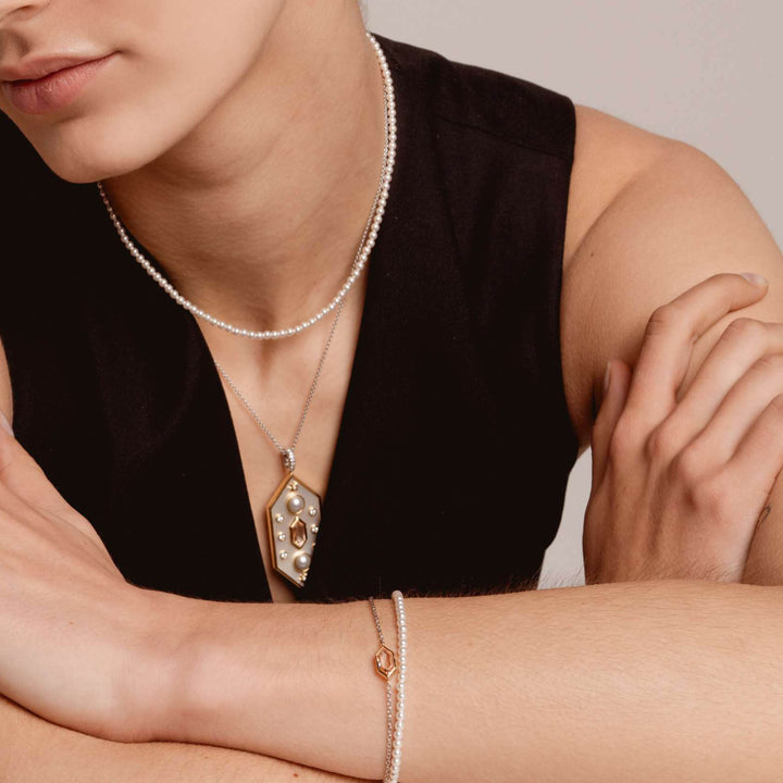 Radiant Pearl 4mm Bead Necklace - SHOPKURY.COM