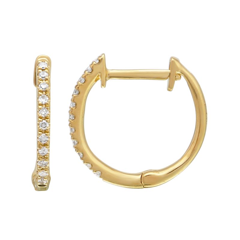 12MM Diamond Huggie Earrings - SHOPKURY.COM