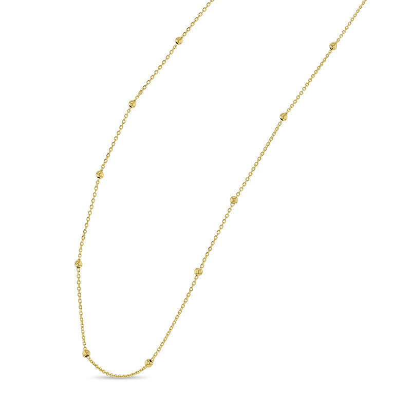 Polished Gold Bead Stations Kids Necklace - SHOPKURY.COM