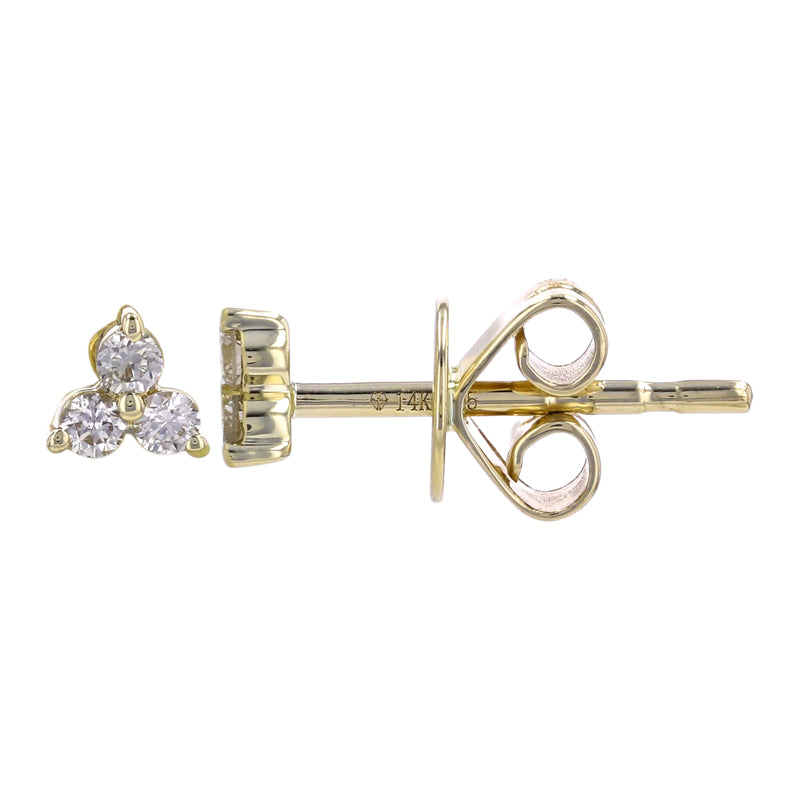Trio Flower Diamond Stud Earrings - SHOPKURY.COM