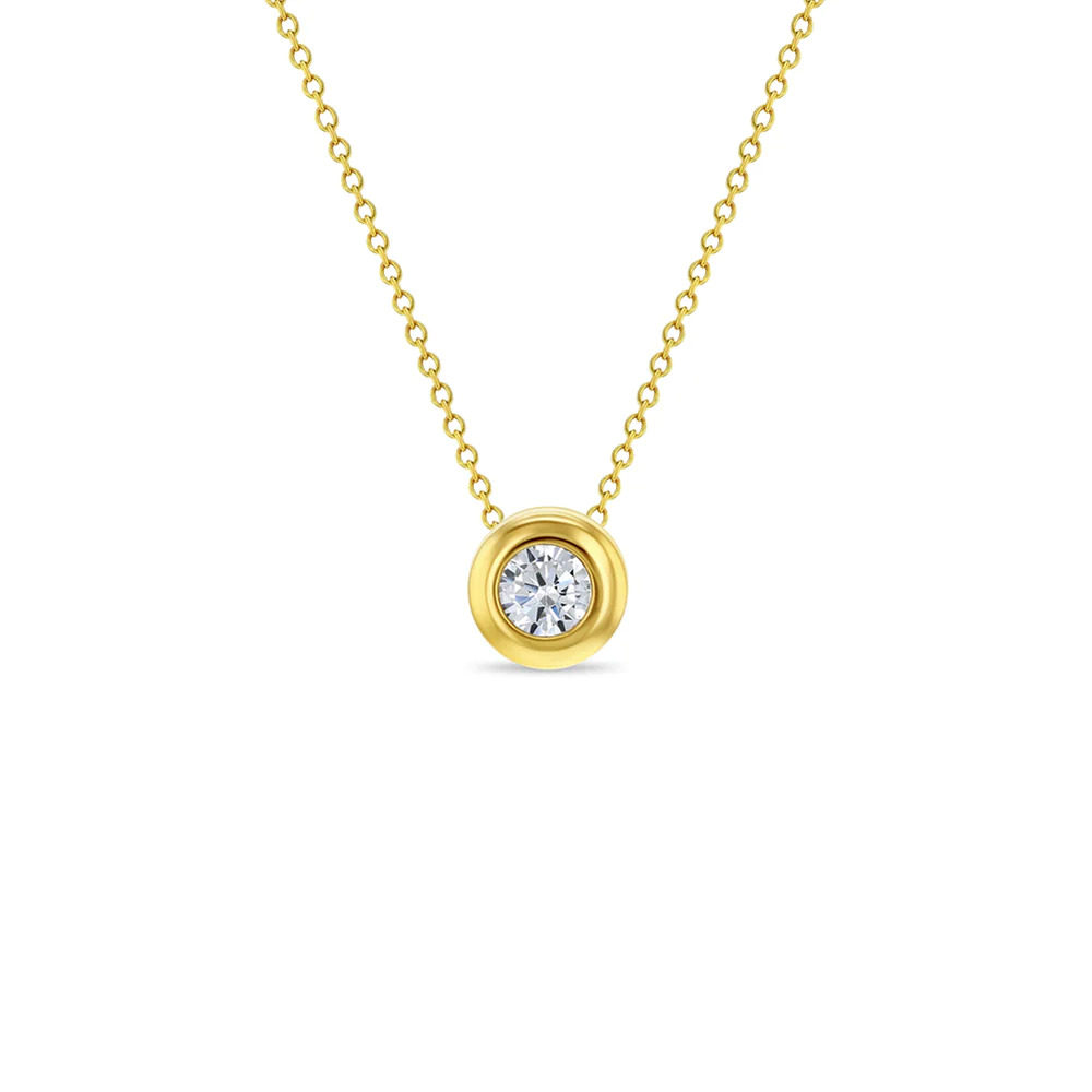 Clear Hidden Halo CZ Girls Necklace - SHOPKURY.COM