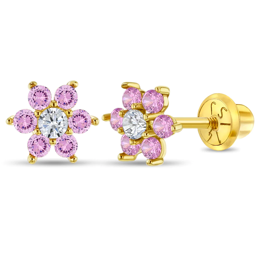 Pink Flower Kids Earrings - SHOPKURY.COM