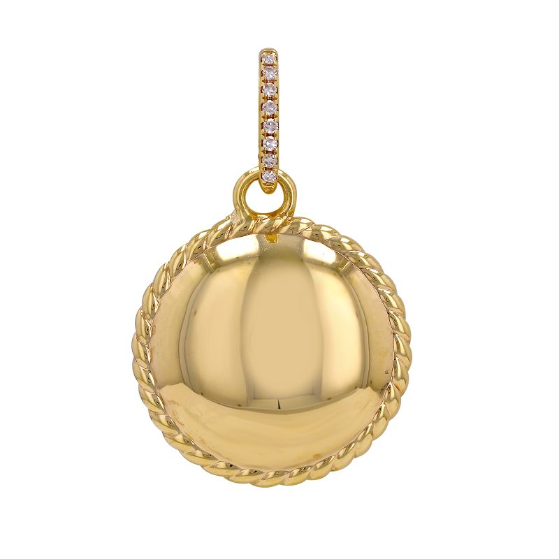 Round Puff Diamond Pendant - SHOPKURY.COM