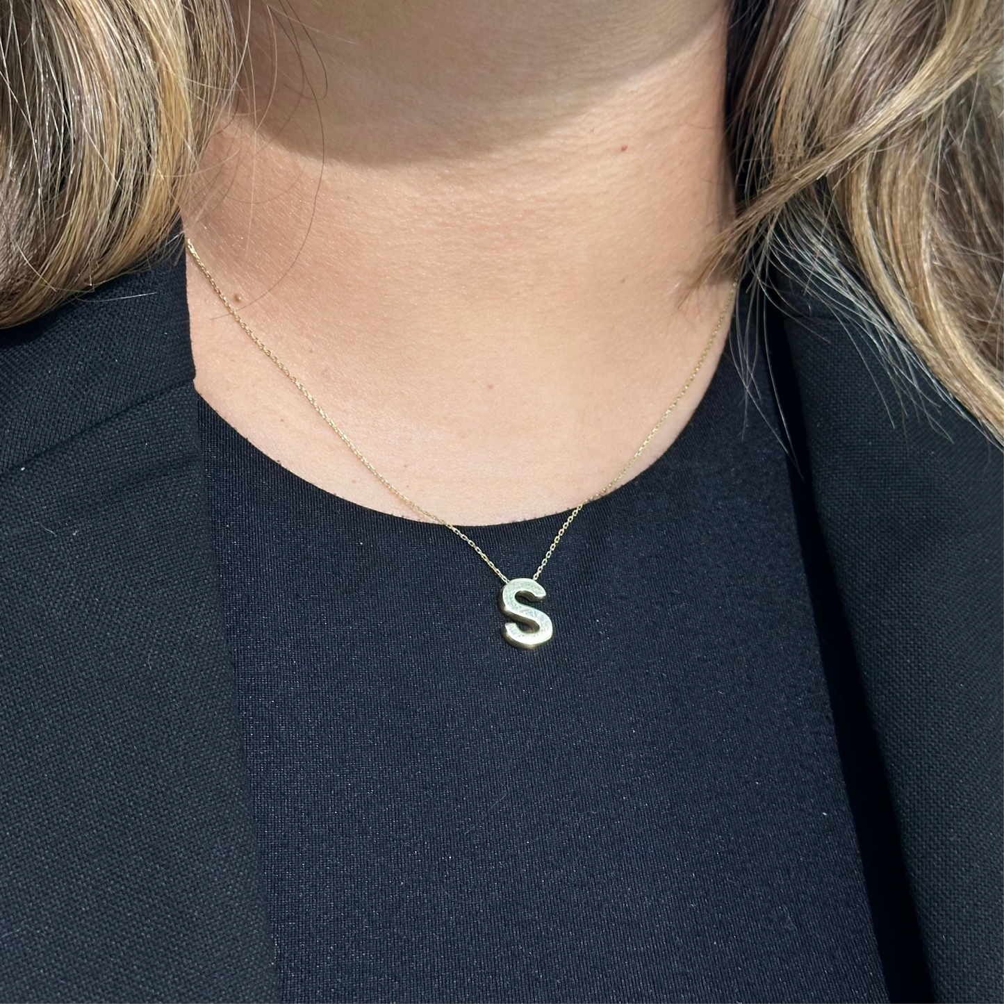 Gold S Initial Necklace - SHOPKURY.COM