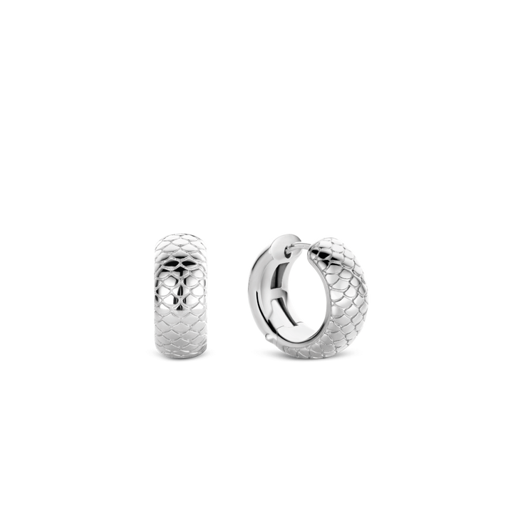 Snake Print Wide Huggie Earrings - SHOPKURY.COM