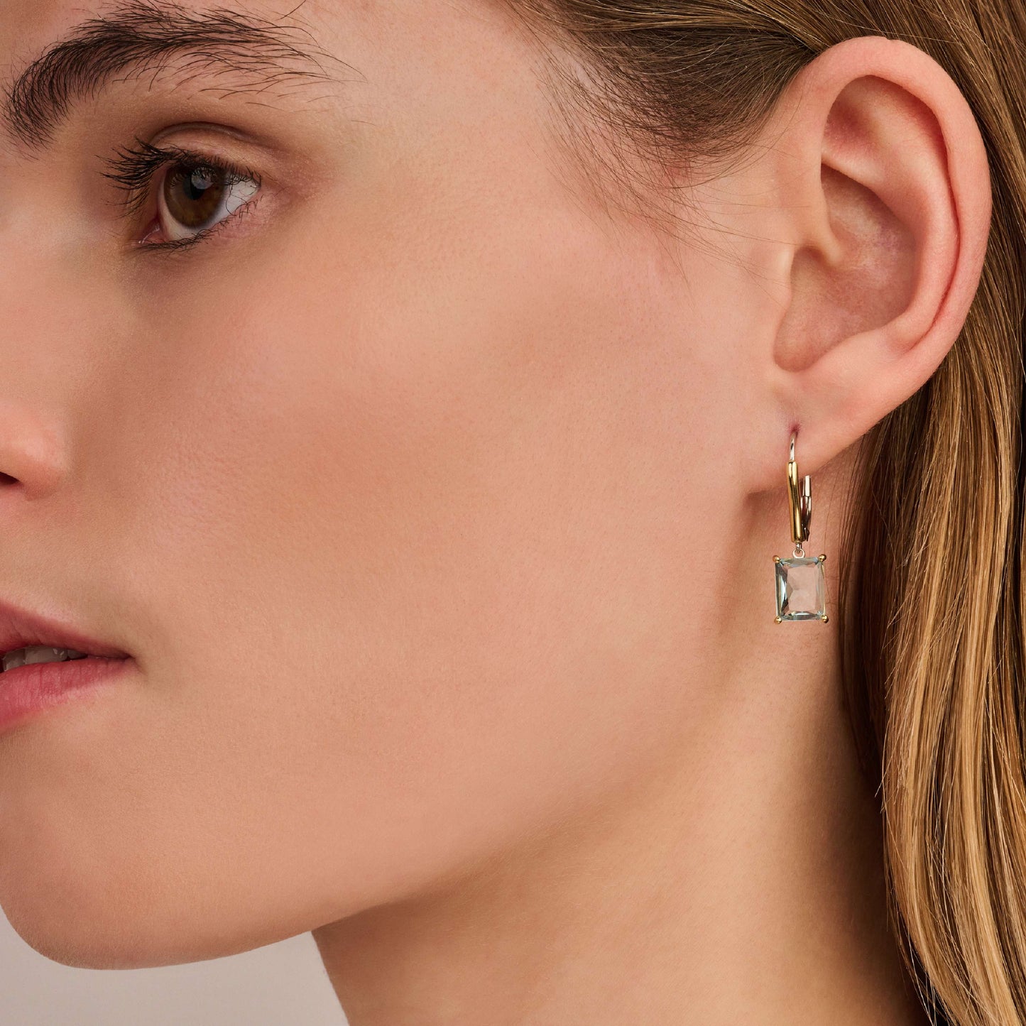 Rectangular Elegance Blue Earrings by TI SENTO