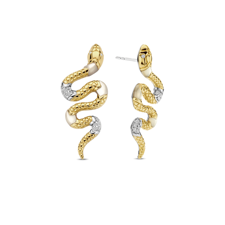 Snake Milky Quartz Earrings - SHOPKURY.COM