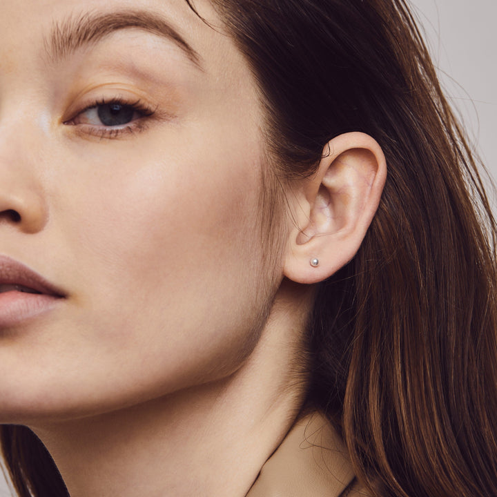 3MM Pearl Bead Stud Earrings - SHOPKURY.COM