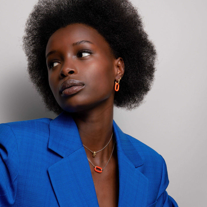 Padded Golden Stud Earrings - SHOPKURY.COM