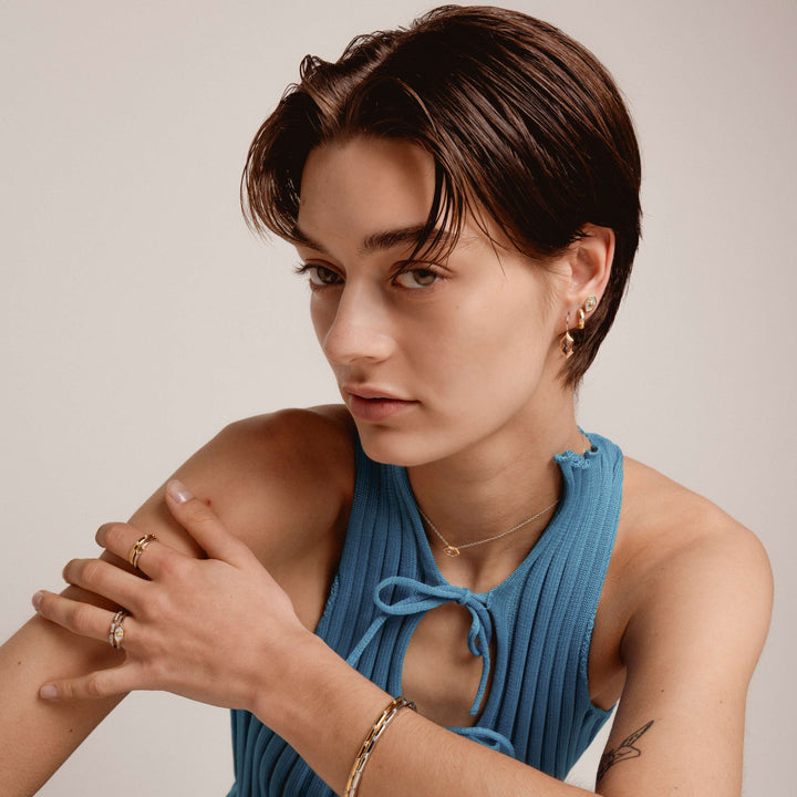 Celestial Peach Dangle Earrings - SHOPKURY.COM