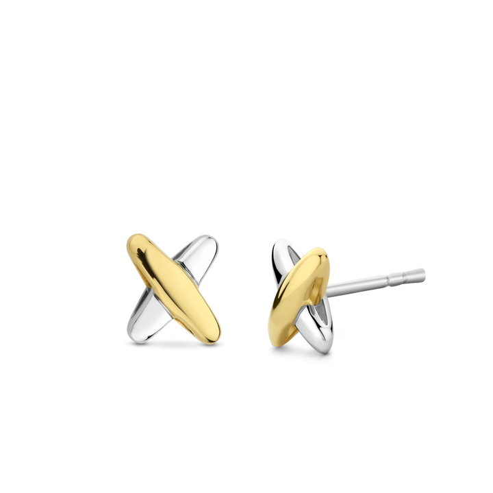 XOXO Two Tone Stud Earrings - SHOPKURY.COM