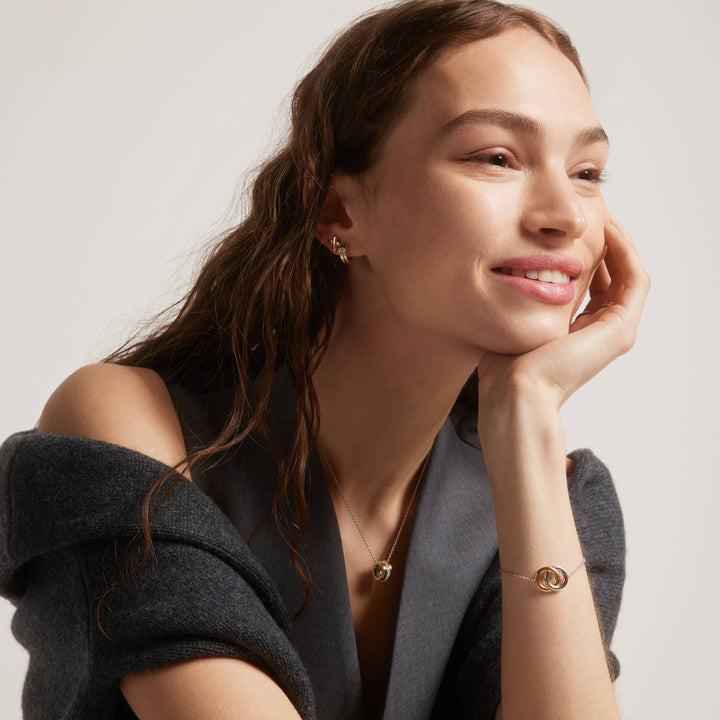 XOXO Two Tone Stud Earrings - SHOPKURY.COM