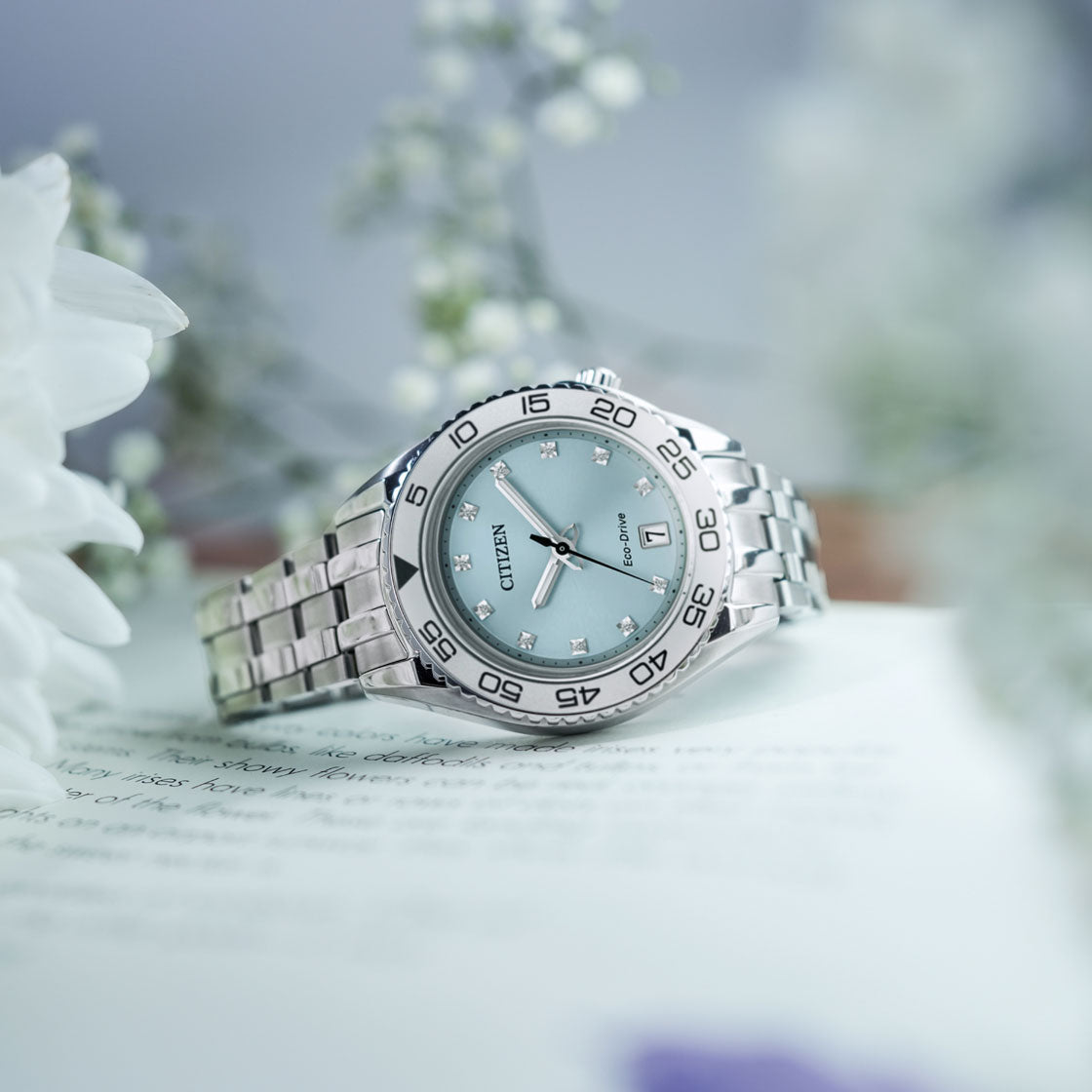 Carson 35MM Light Blue Diamond Watch - SHOPKURY.COM