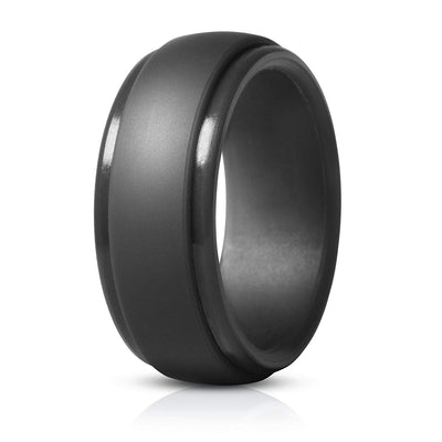 Black Edge Silicone Ring - SHOPKURY.COM