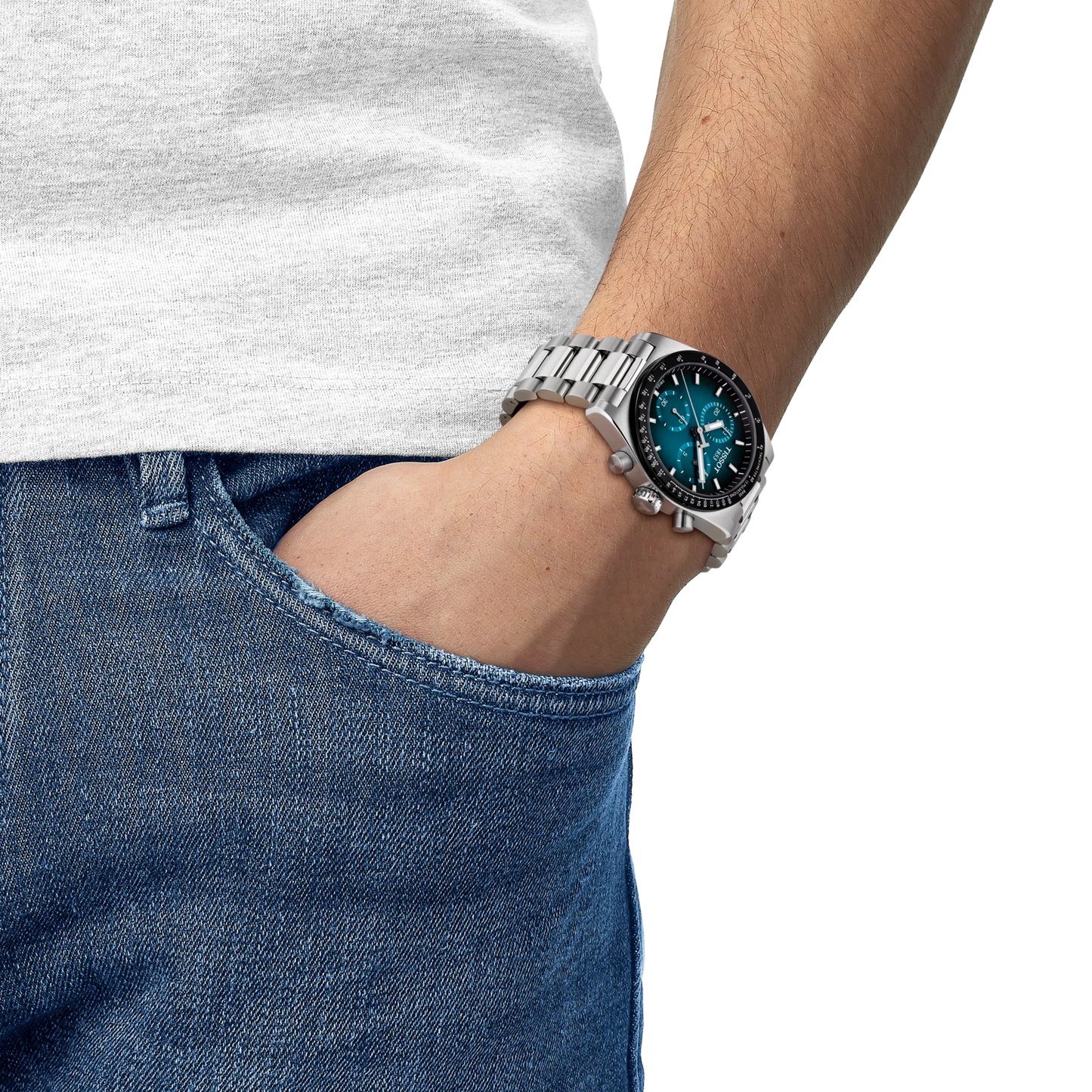 PR516 40 mm Turquoise Dial Watch by TISSOT