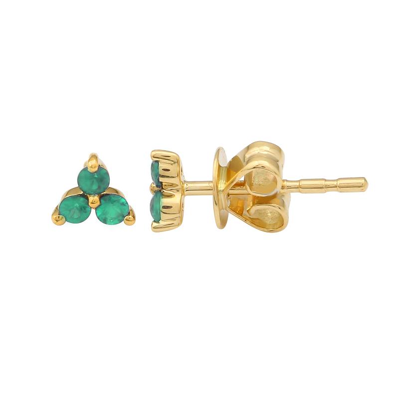 Emerald Trio Stud Earrings - SHOPKURY.COM