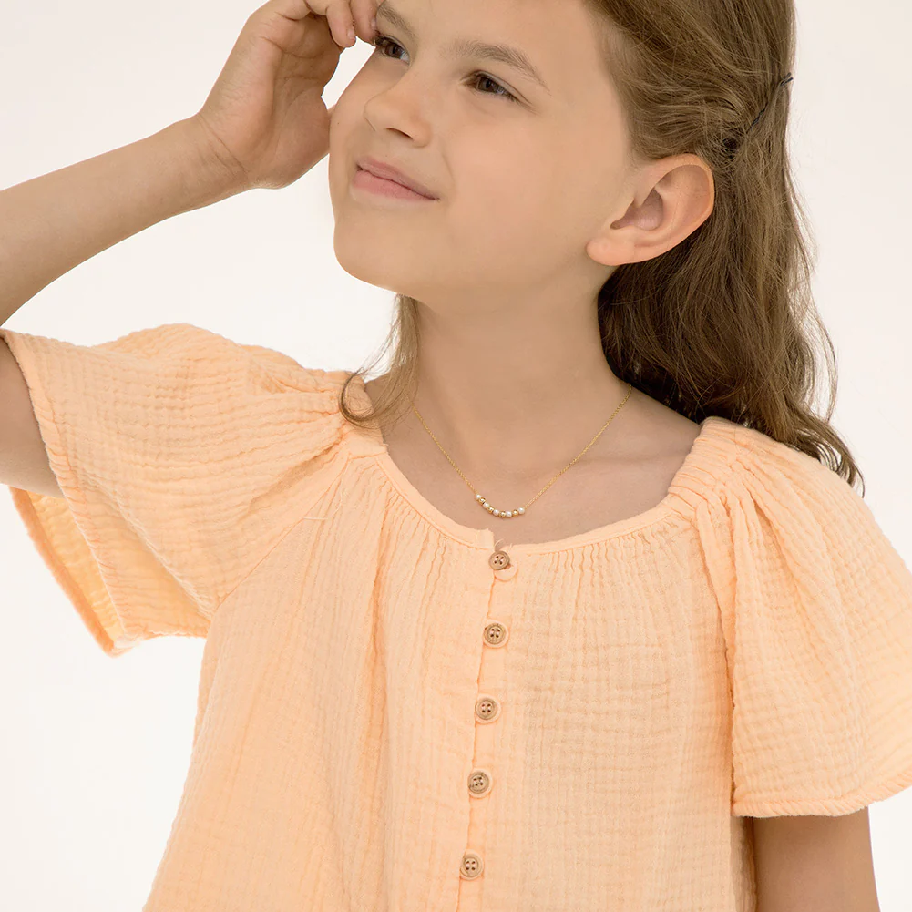 Pearl and Gold Bead Kids Necklace - SHOPKURY.COM