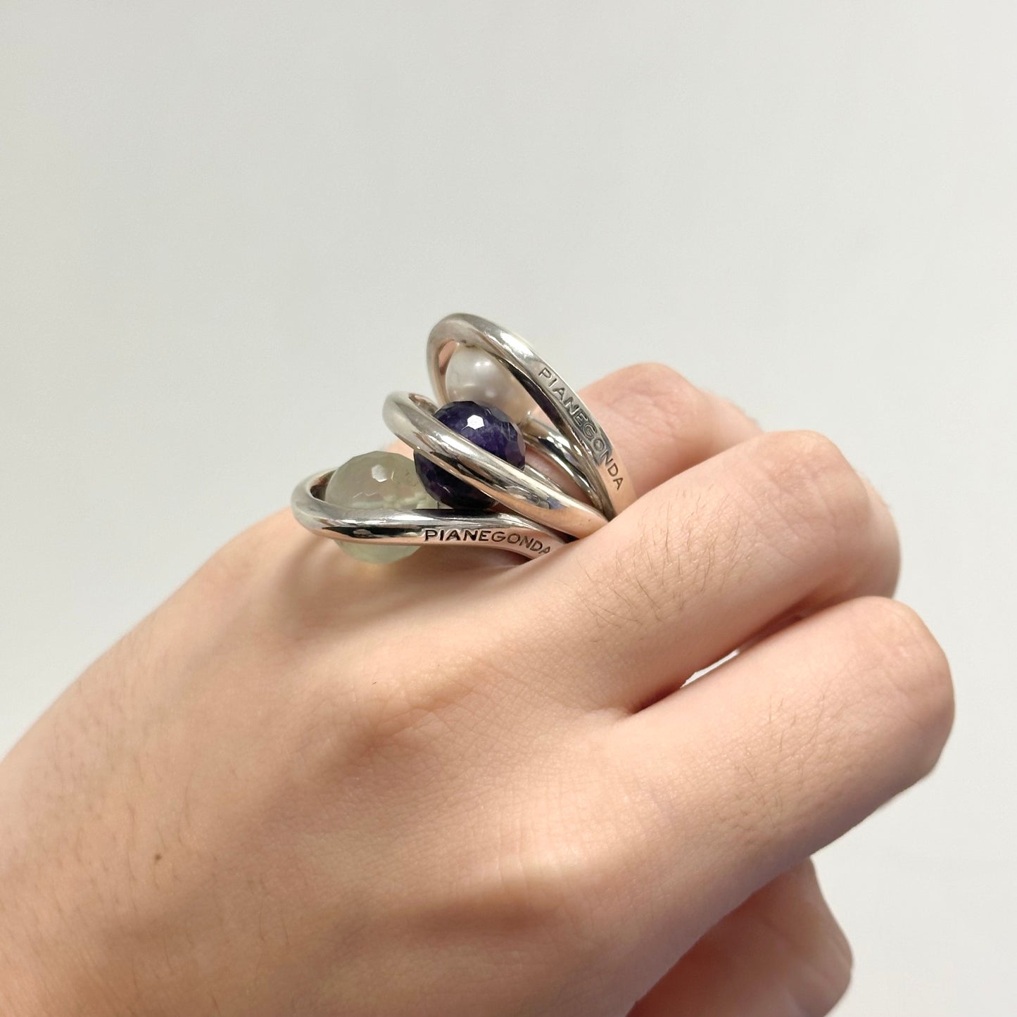 Radiant Universe Ring w/ Pearl (Size 7) - SHOPKURY.COM