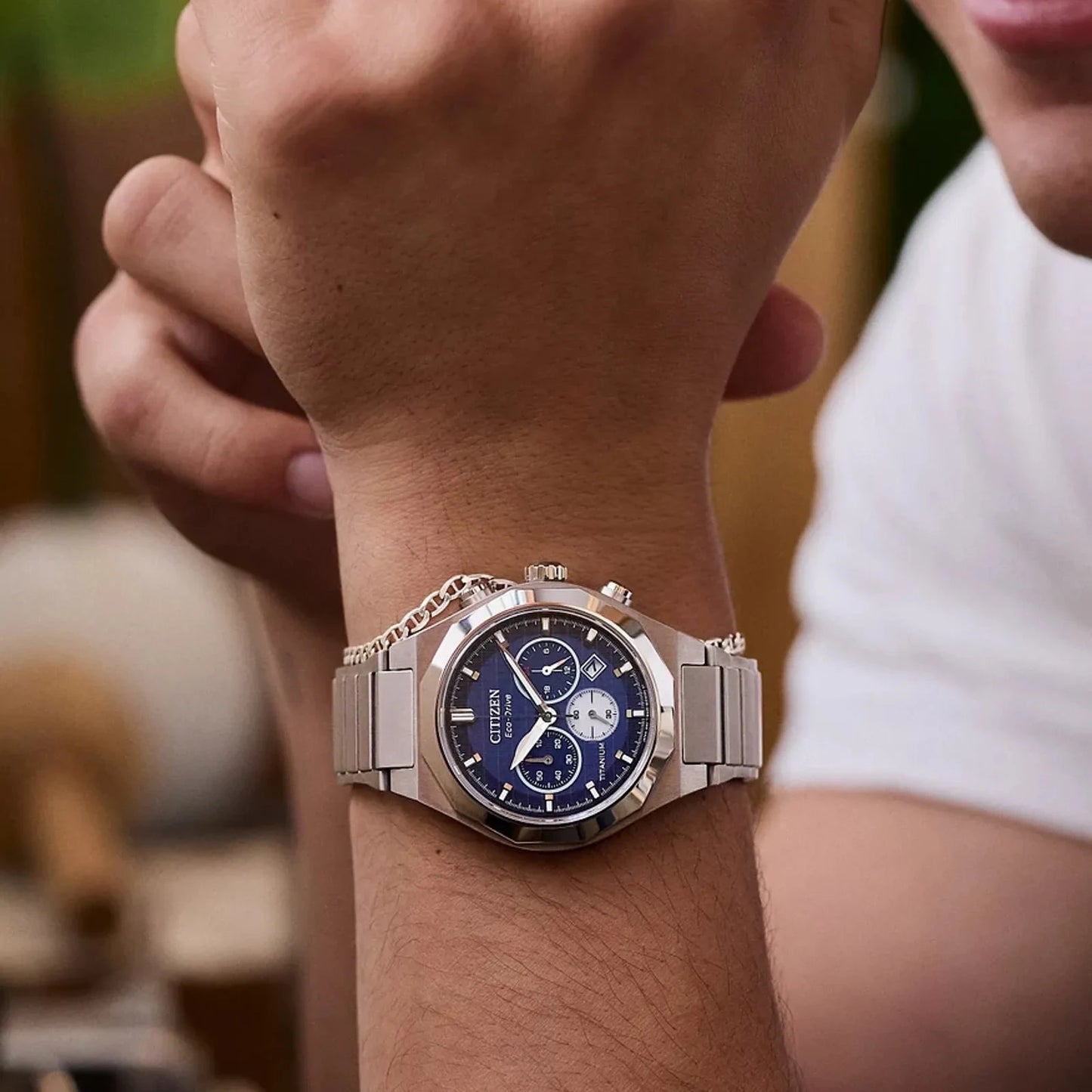 Zenshin Senkei Blue Dial Titanium 41mm Watch by CITIZEN