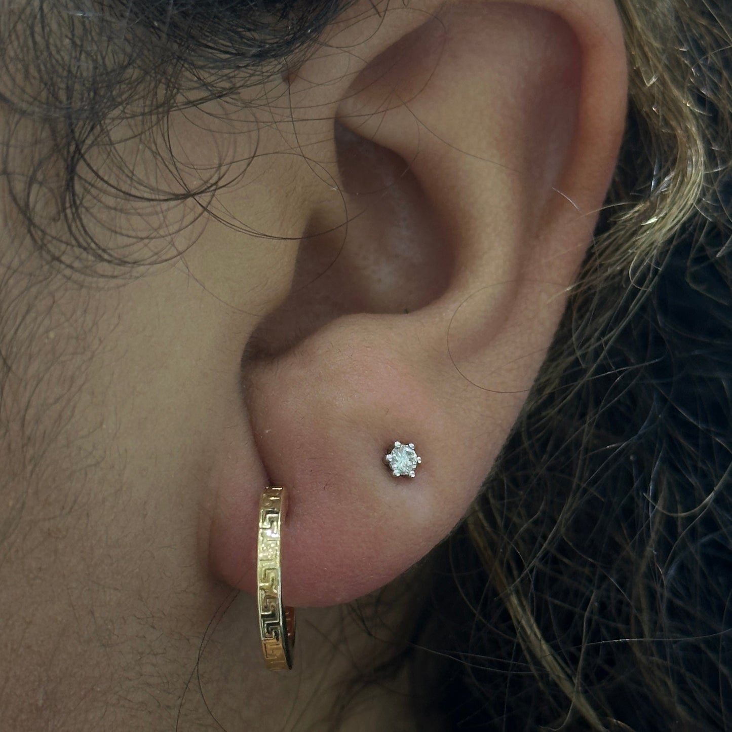 Greek 14MM Huggie Earrings - SHOPKURY.COM