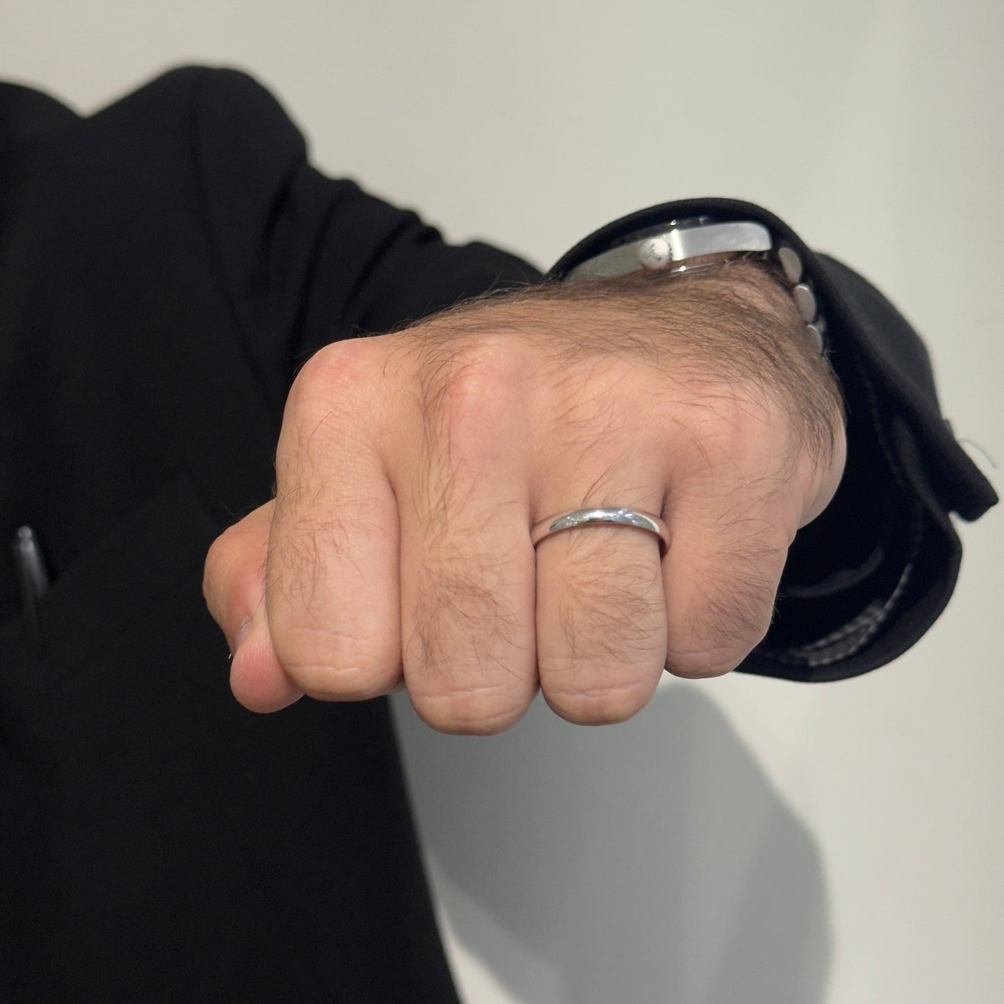 3MM Comfort Fit White Gold Wedding Band by KURY BRIDAL