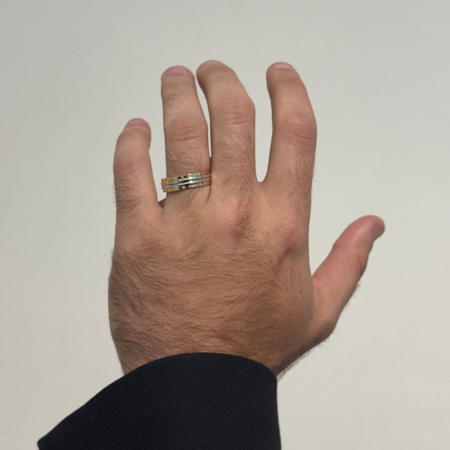 6mm Two Tone Domed Wedding Ring by KURY BRIDAL